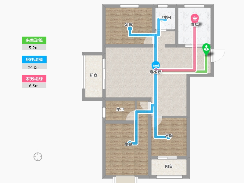 山东省-泰安市-嘉业中央公园-92.84-户型库-动静线