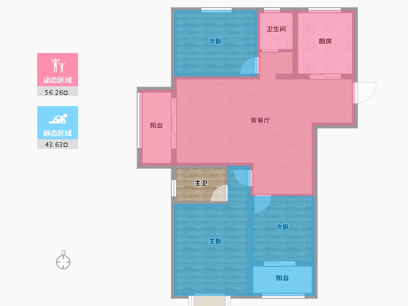 山东省-泰安市-嘉业中央公园-92.84-户型库-动静分区