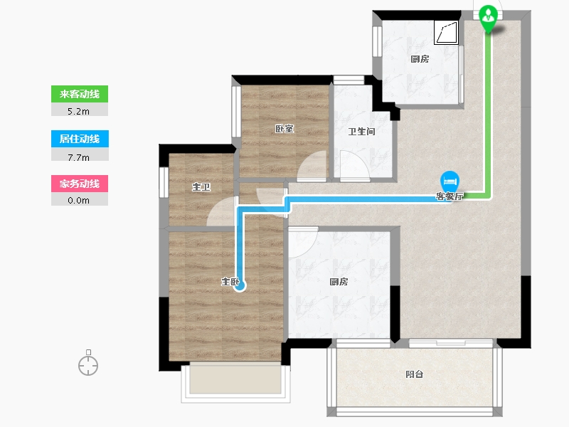 广西壮族自治区-南宁市-龙光玖誉城-69.89-户型库-动静线