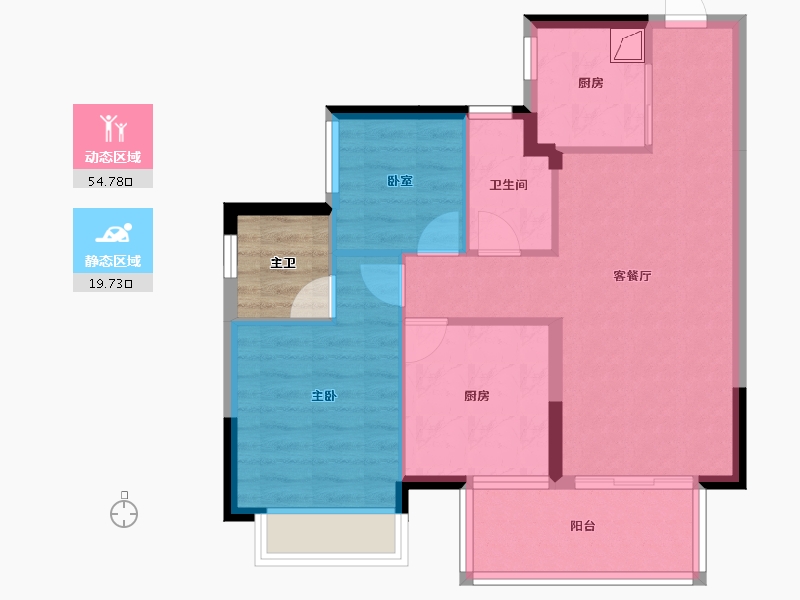 广西壮族自治区-南宁市-龙光玖誉城-69.89-户型库-动静分区