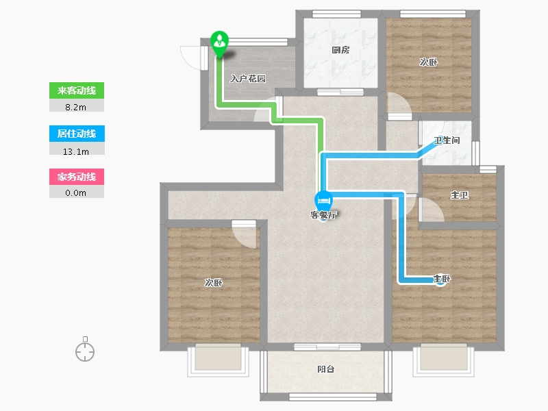 山东省-泰安市-嘉业中央公园-91.00-户型库-动静线