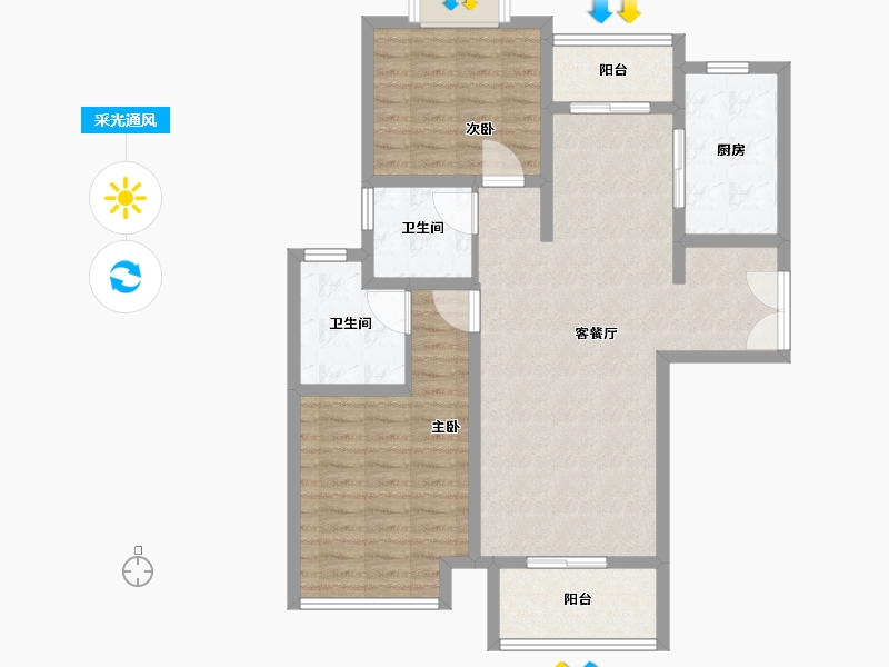 上海-上海市-东源名都-94.00-户型库-采光通风