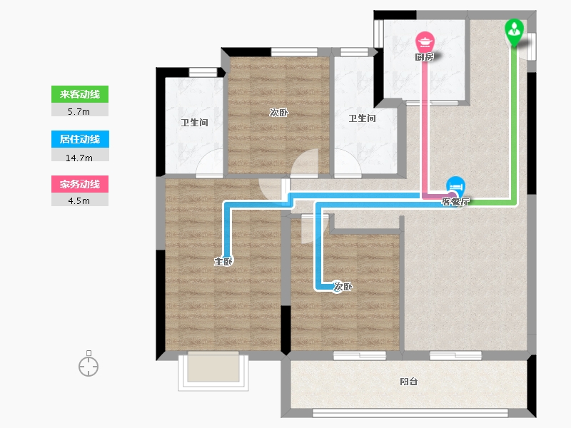 浙江省-宁波市-建发·春江悦-88.00-户型库-动静线