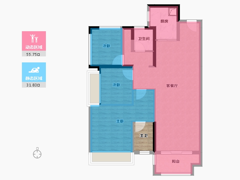 广东省-惠州市-新城香悦澜山-80.98-户型库-动静分区