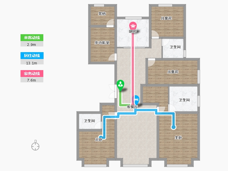 北京-北京市-壹·亮马-156.00-户型库-动静线