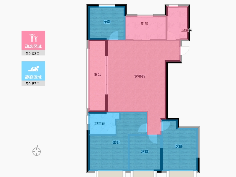 浙江省-宁波市-建发·春江悦-99.20-户型库-动静分区