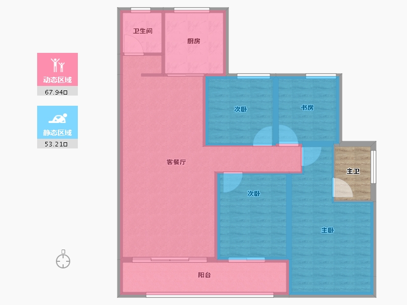 山东省-泰安市-光明智谷-113.60-户型库-动静分区