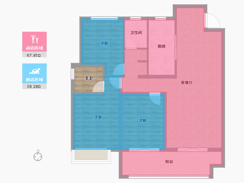 山东省-泰安市-新华·御湖庄园-99.29-户型库-动静分区