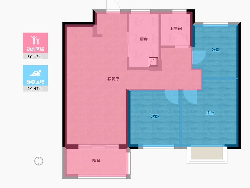 湖北省-武汉市-保利时光印象-71.20-户型库-动静分区