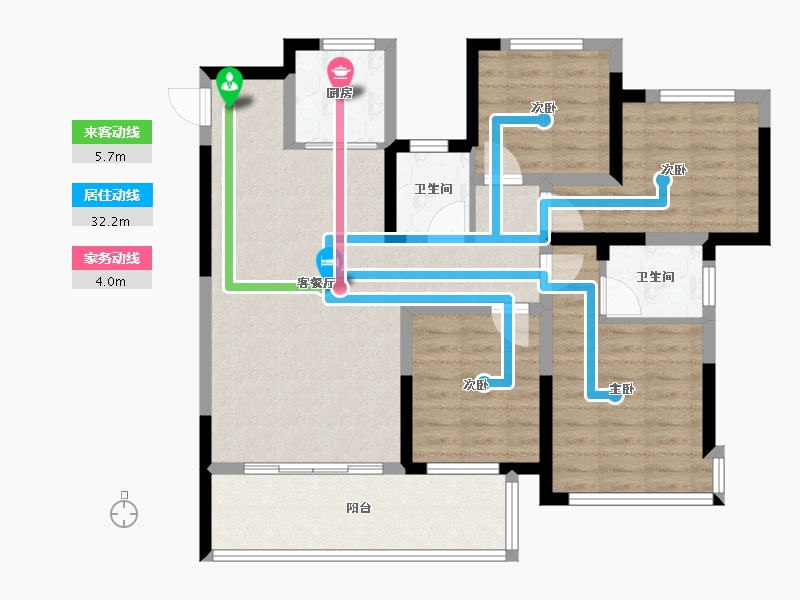 四川省-达州市-龙城一号-90.00-户型库-动静线