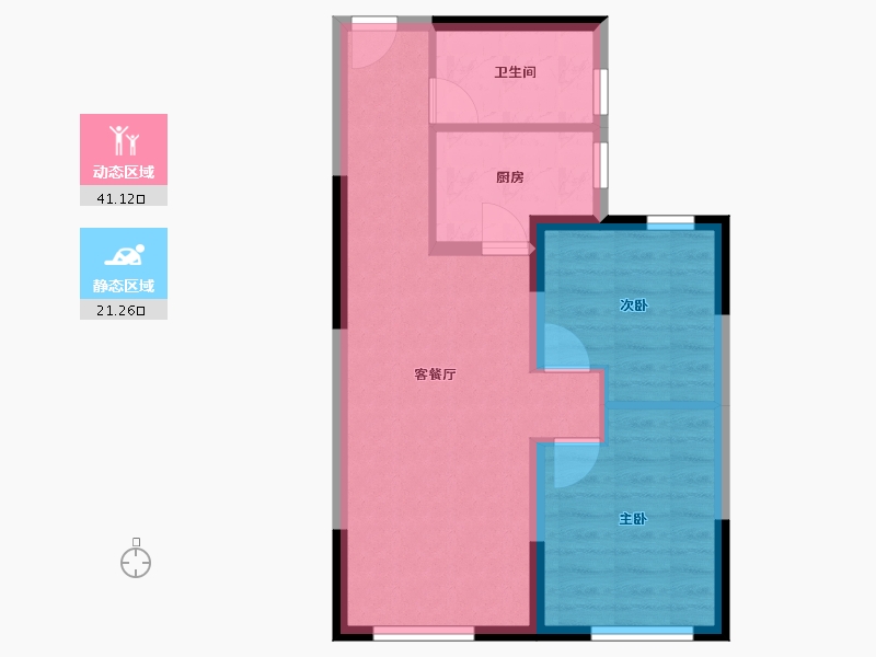 天津-天津市-鸿坤理想城-55.55-户型库-动静分区