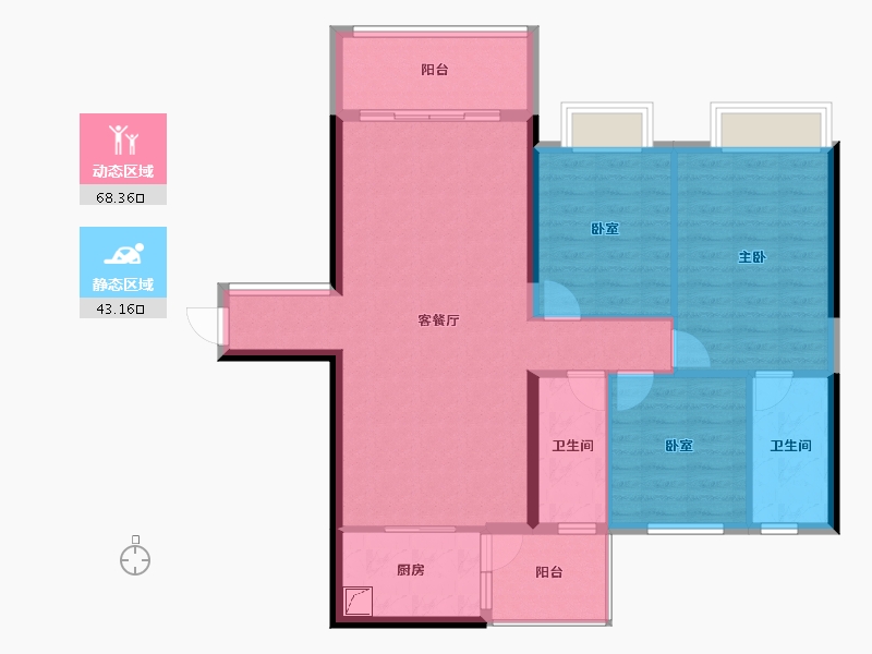 广西壮族自治区-贵港市-盛世悦城-100.67-户型库-动静分区