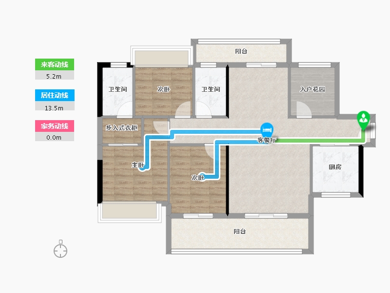 广东省-惠州市-隆生仲恺花园-99.91-户型库-动静线