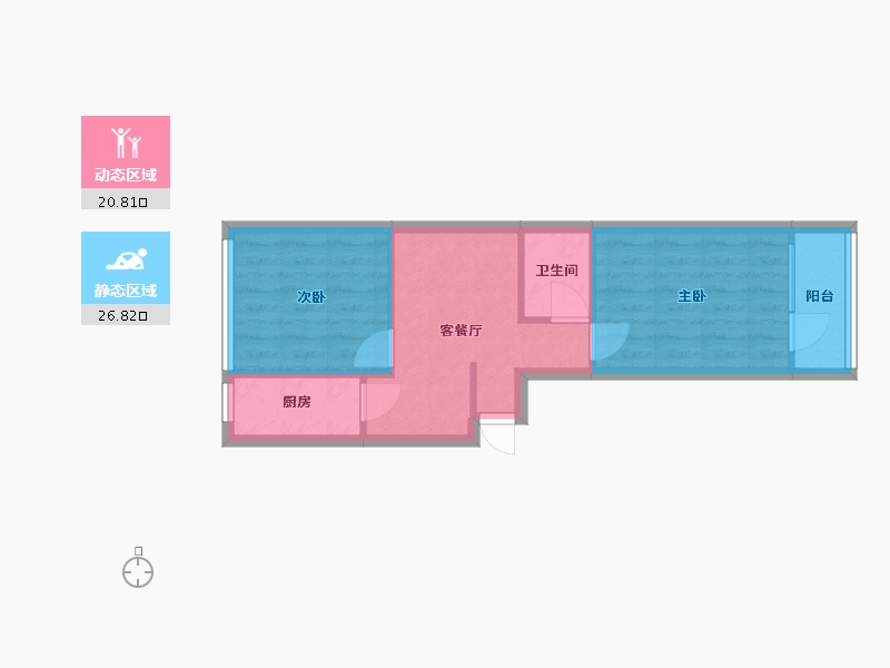 北京-北京市-松榆西里-41.52-户型库-动静分区