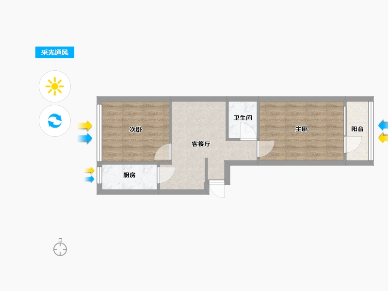 北京-北京市-松榆西里-41.52-户型库-采光通风