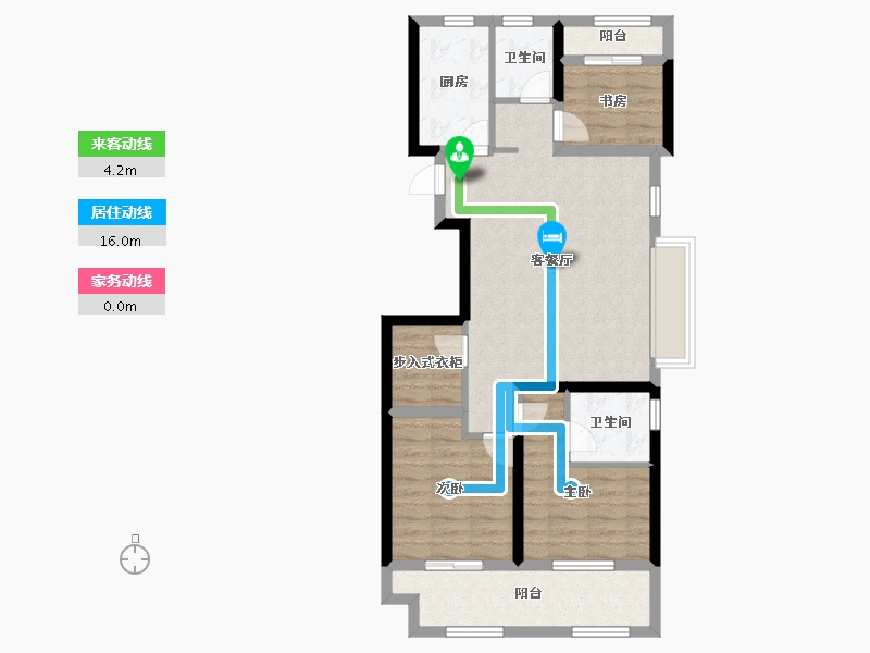 浙江省-宁波市-湖畔云庭-79.20-户型库-动静线