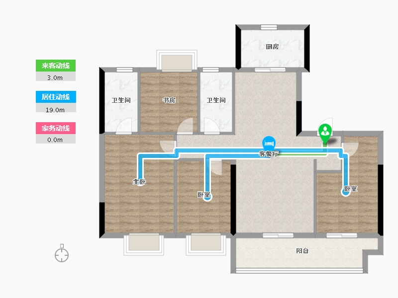 江西省-宜春市-东投华章新力和园-104.81-户型库-动静线