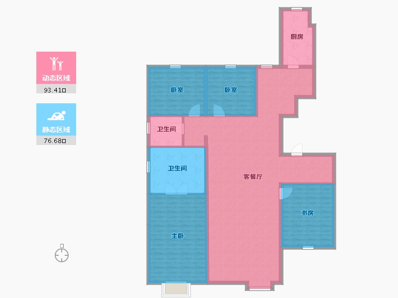 天津-天津市-中海城市广场钻石湾-155.27-户型库-动静分区