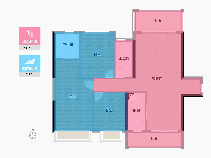 广西壮族自治区-贵港市-盛世悦城-109.80-户型库-动静分区