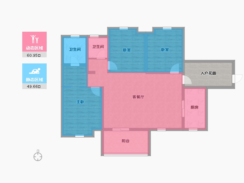 四川省-宜宾市-恒润雅居-107.92-户型库-动静分区