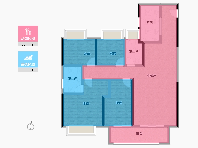 湖北省-武汉市-武汉二十四城-107.34-户型库-动静分区