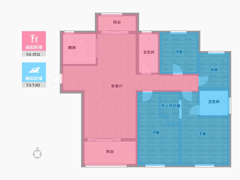 江苏省-南京市-金象朗诗红树林-115.78-户型库-动静分区