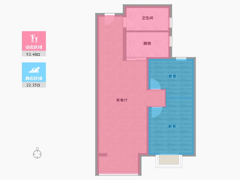 天津-天津市-路劲太阳城心邸-68.00-户型库-动静分区