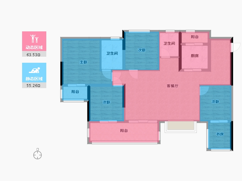 贵州省-遵义市-希望城-108.28-户型库-动静分区