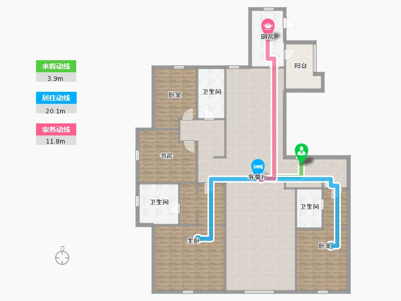 天津-天津市-中海城市广场钻石湾-220.00-户型库-动静线