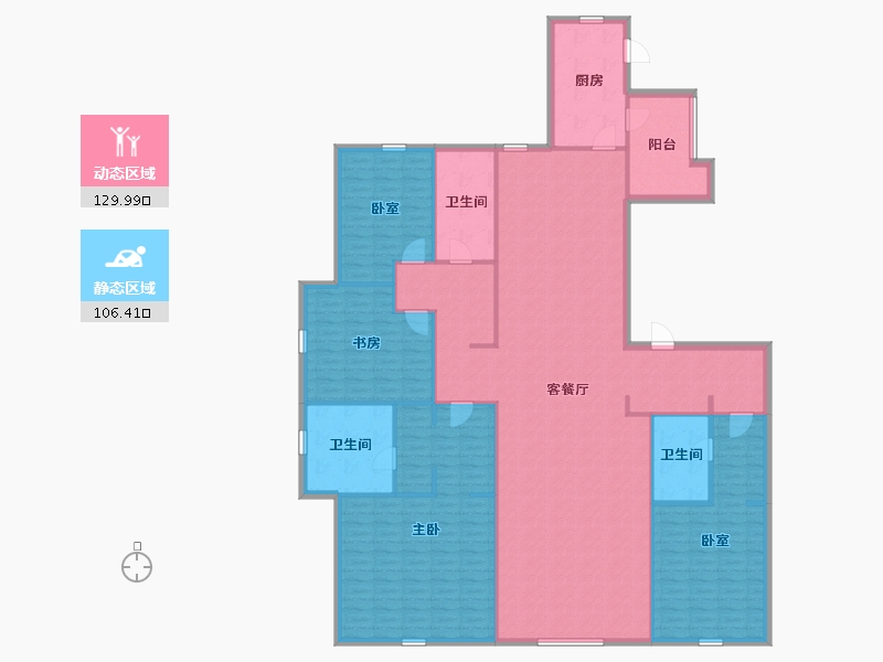 天津-天津市-中海城市广场钻石湾-220.00-户型库-动静分区