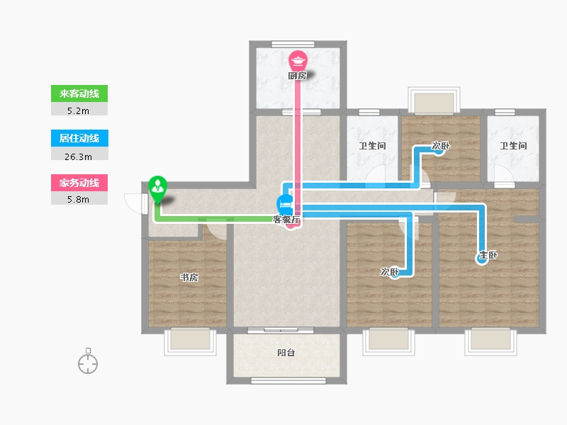 江苏省-南京市-金象朗诗红树林-117.53-户型库-动静线