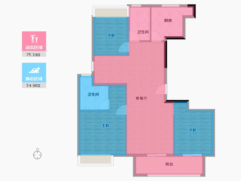 江苏省-泰州市-融创玉兰公馆-119.00-户型库-动静分区