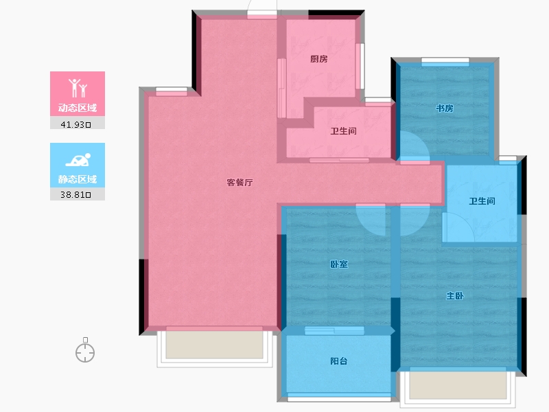 浙江省-杭州市-滨湖天地-71.20-户型库-动静分区