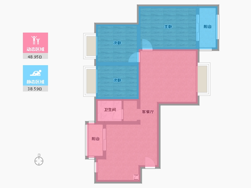 湖南省-郴州市-尚品华府-92.00-户型库-动静分区