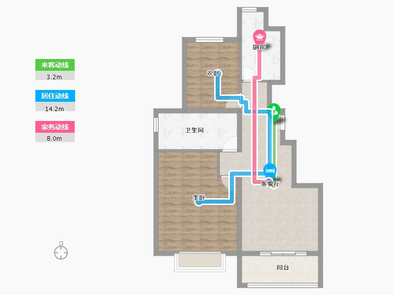 天津-天津市-京能雍清丽苑-78.28-户型库-动静线