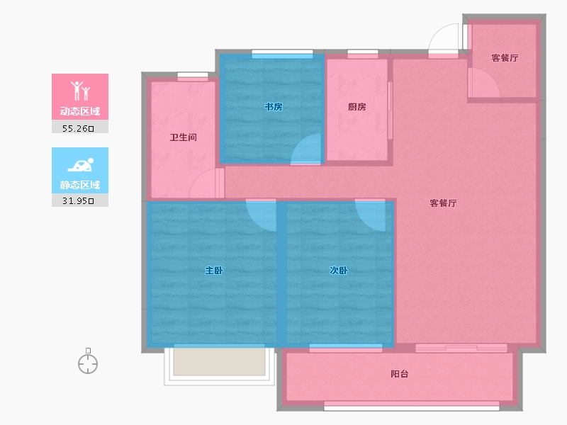 山东省-泰安市-早安新泰.书山境-78.28-户型库-动静分区