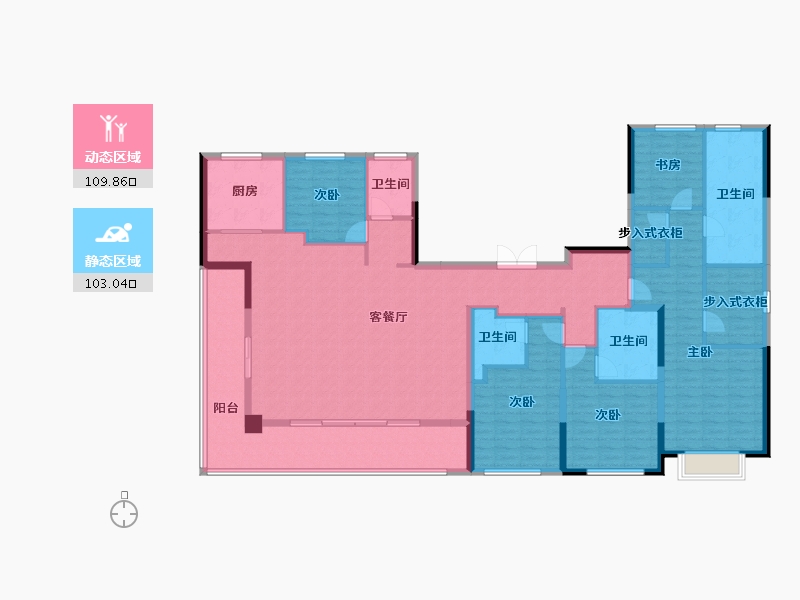 浙江省-宁波市-蓝城·兰香园-193.01-户型库-动静分区