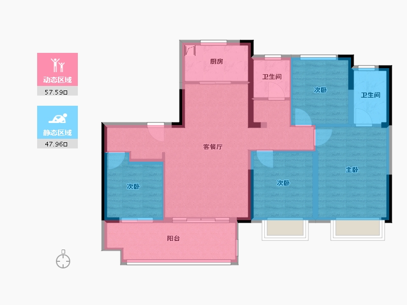 江苏省-连云港市-保利·水木芳华苑-104.00-户型库-动静分区