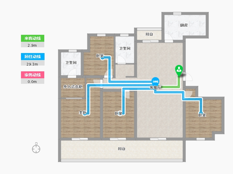 四川省-宜宾市-恒润雅居-139.00-户型库-动静线