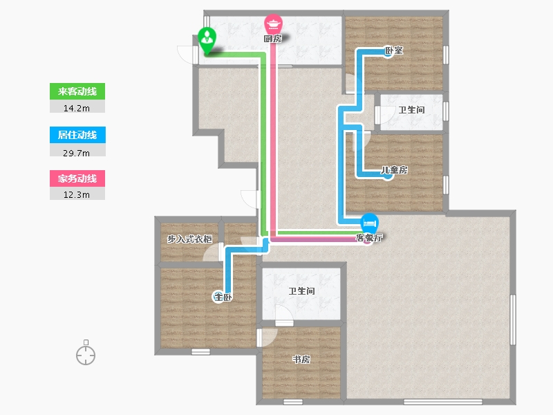 天津-天津市-中海城市广场钻石湾-175.20-户型库-动静线