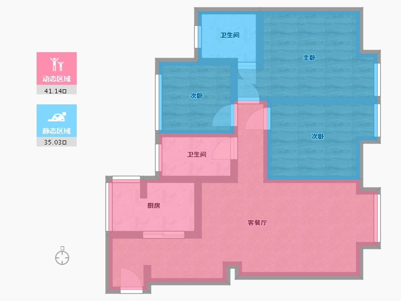 四川省-成都市-西班牙森林三期-80.00-户型库-动静分区