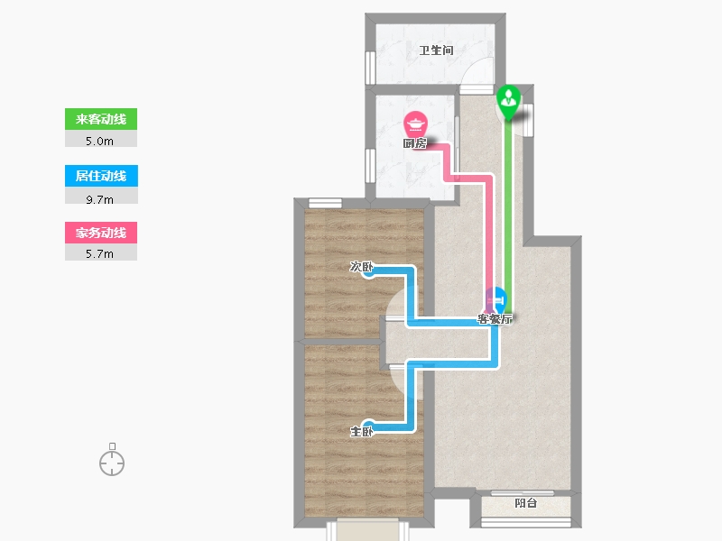 天津-天津市-路劲太阳城心邸-56.53-户型库-动静线