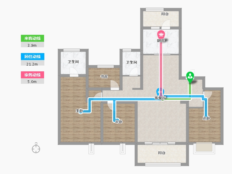 江苏省-南京市-北大资源颐和翡翠府-117.31-户型库-动静线