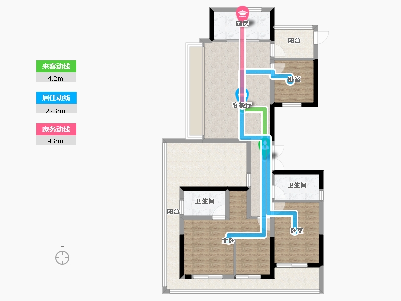 浙江省-杭州市-滨湖天地-112.00-户型库-动静线