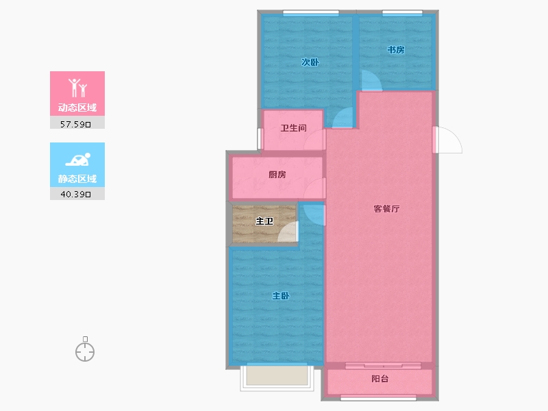 山东省-泰安市-早安新泰.书山境-92.66-户型库-动静分区