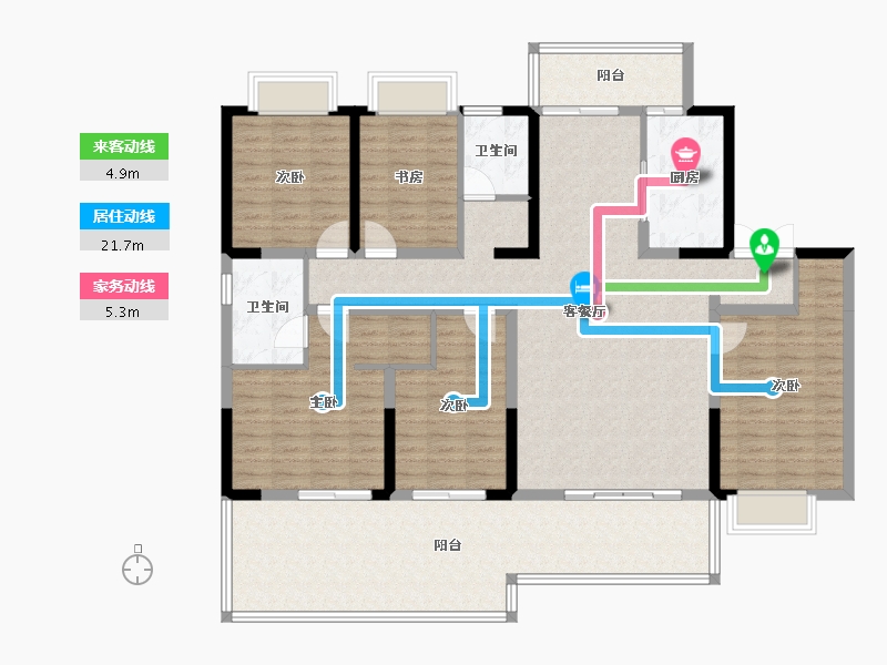 云南省-昭通市-昭通高速凤凰广场云庐-154.29-户型库-动静线