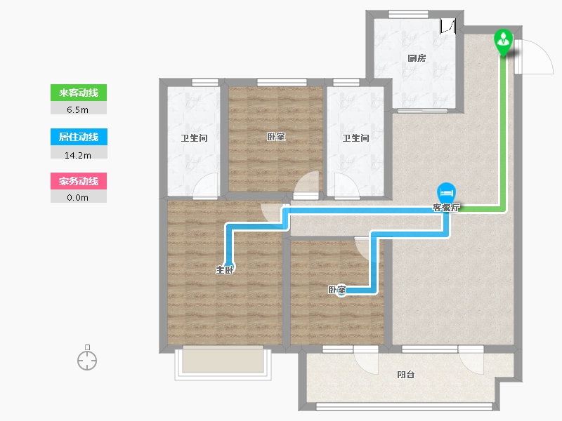 山东省-潍坊市-桃源金茂悦-100.00-户型库-动静线