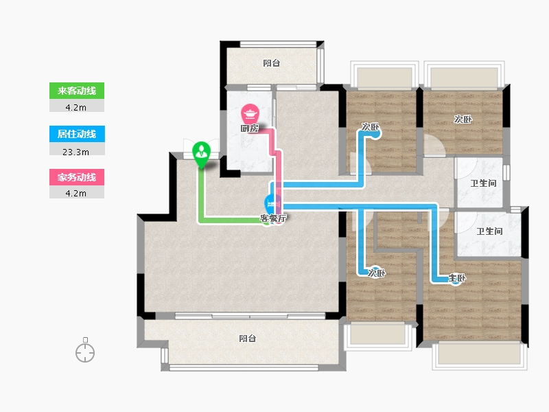 重庆-重庆市-中建御湖壹号-114.18-户型库-动静线