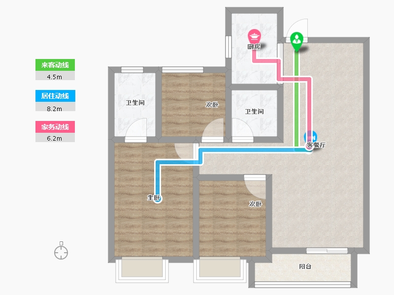 陕西省-西安市-盛唐融城-84.01-户型库-动静线