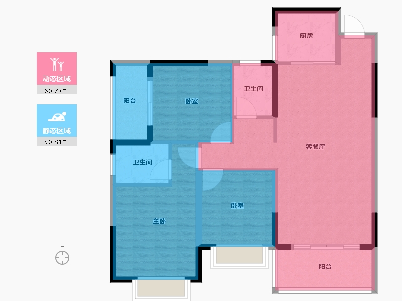 广西壮族自治区-来宾市-金色时代-100.80-户型库-动静分区